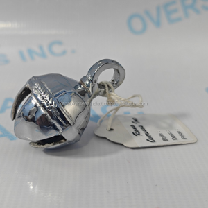 Decorative Polished Brass Silver-Plated Modern Jingle Bells Hanging Bell Set 4 Pcs Festive Christmas <b>Home</b> Door Wall Craft - Product Image 4