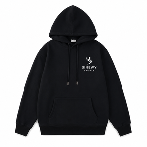 เสื้อฮู้ดดี้ SINEWY แบบ unisex ทรงโอเวอร์ไซส์ ผ้าฝ้ายถัก สีพื้น เรียบง่าย สวมใส่สบาย เหมาะสำหรับฤดูใบไม้ร่วง มีกระเป๋าหน้า ดีไซน์ระบายอากาศได้ดี - Product Image 6