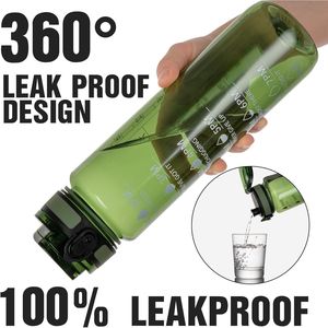 Bottiglia d'Acqua Durevole da 32oz in Tritan con Indicatore di Tempo Motivazionale, Senza BPA, per Palestra, Viaggi, Casa e Scuola - Product Image 3