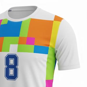 ชุดฟุตบอลซับลิเมชั่นคุณภาพสูงสำหรับผู้ชาย ระบายอากาศได้ดี ผลิตจากโพลีเอสเตอร์ 100% แห้งเร็ว ชุดฝึกซ้อมครบชุด สำหรับทีมสโมสร - Product Image 4