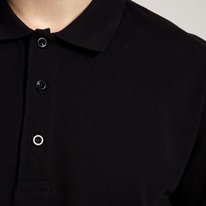 Polo de Manga Corta para Hombre, Corte Slim, Antiarrugas, de Alta Calidad, 220 g/m², Poliéster/Algodón, Color Sólido - Product Image 4