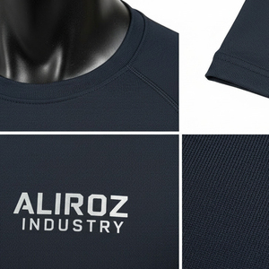 Rash guard deportivo de moda, corte ajustado, tela de secado rápido para gimnasio. Nuevo estilo de rash guard en venta a bajo precio. - Product Image 3