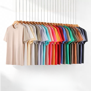 T-shirt en coton uni pour homme, col rond, manches courtes, coupe classique, jersey tricoté, tee-shirt basique - Product Image 3
