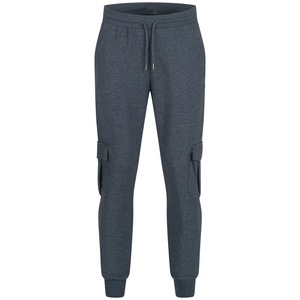 Men's Dark Gray Cargo Sweatpants Elastic Waist Drawstring Multiple Pockets Casual Joggers Midweight Cotton Autumn Wear - Product Image 5