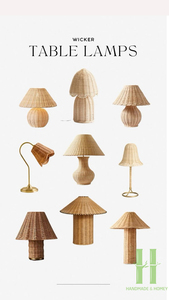 Vietnam Handmade Rattan <b>Table</b> Lamp Wicker Bedside <b>Light</b> Natural Boho Lamp Eco Friendly Home Decor Night <b>Light</b> Modern Style - Product Image 5