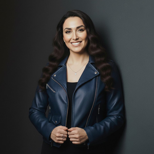 Chaqueta de Cuero Genuino de Piel de Oveja para Mujer, Transpirable, Estilo Bomber, para Invierno, Estilo Motero, Chaqueta de Cuero Real - Product Image 1