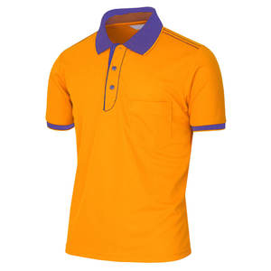 เสื้อโปโลชาย แขนสั้น ผ้าฝ้ายถัก ดีไซน์เรียบง่าย สีบล็อก ระบายอากาศได้ดี ทรงปกติ สีน้ำเงิน เทา กรมท่า - Product Image 2