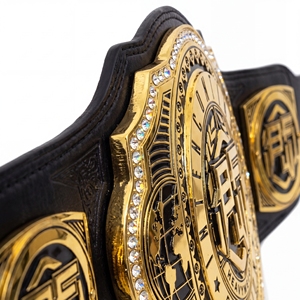 Ceinture de champion intercontinental neuve, en cuir de vache, boucle carrée en alliage, légère, écologique, en provenance du Pakistan - Product Image 4