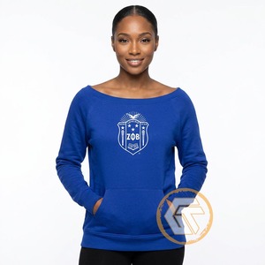 เสื้อสเวตเชิ้ตคอกลมสำหรับผู้หญิง Zeta Phi Beta ปักลายตามสั่ง ป้องกันรอยยับ สำหรับฤดูหนาว จาก Greek Treasures Wholesale - Product Image 2