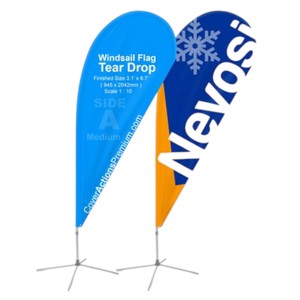 Bandera de Pluma en Forma de Lágrima, Verde, Poliéster, Impresión Digital, Impermeable, Portátil, con Mástil de Aluminio, para Exteriores, Promocional - Product Image 5