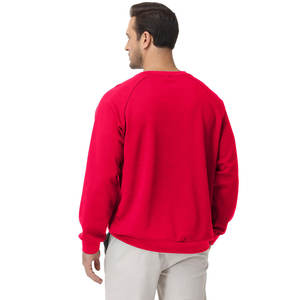 Sudadera Roja Personalizable para Hombre, Ropa Deportiva de Manga Larga con Cuello Redondo, 100% Algodón, Color Sólido, Cómoda - Product Image 3