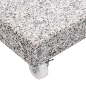 Ombrellone da Patio con Tubo in Acciaio Inossidabile e Base in Granito Grigio 66,1 Libbre - Product Image 5