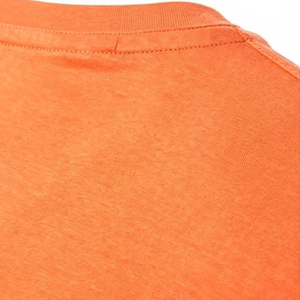 Men's Orange Short Sleeve T-Shirt 100% Cotton O-Neck Regular Fit Solid Color Casual Jersey Knitted Tee Mens - Product Image 4
