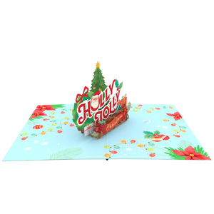 Tarjeta de Navidad 3D Pop-up con Sobre para Regalo de Fin de Año, Feliz Navidad en la Naturaleza, Tarjeta Hecha a Mano con Santa Claus - Product Image 3