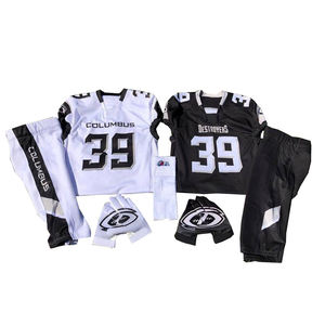 Youth American Football Uniform Premium Quality Custom Made Jersey Uniform <b>Gloves</b> Wholesale Breathable Dull Fabric Sublimation - Product Image 1