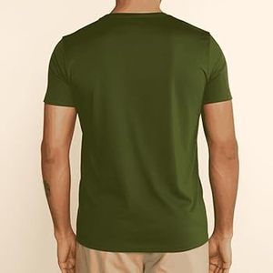 Durable <b>Mens</b> Essential T Shirt With Heavy Duty Stitching Custom Logo Patch Compatibility Clean Blank Appearance And Short Sleeve - Product Image 1