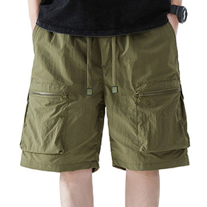 Shorts mi-longs rétro en toile et nylon écologique, légers, respirants, séchage rapide, style vintage, décontractés, pour la gym, l'entraînement et le sport - Product Image 3