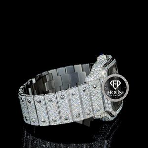 Reloj de Lujo con Diamantes Moissanite VVS, Esqueleto de Acero Inoxidable, Cuarzo Analógico, Alta Calidad, Estilo Hip Hop, Regalo de Joyería para Hombre - Product Image 2