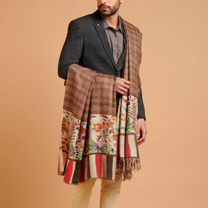 Men Soft Woven Winter <b>Shawl</b> <b>Warm</b> Comfortable <b>Wrap</b> Classic Traditional Design Elegant Fashion Accessory For Men - Product Image 5