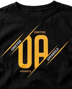 เสื้อยืดคอกลมแขนสั้นสีดำสำหรับผู้ชายทรงปกติพิมพ์ลายตัวอักษรสไตล์สตรีท - Product Image 6