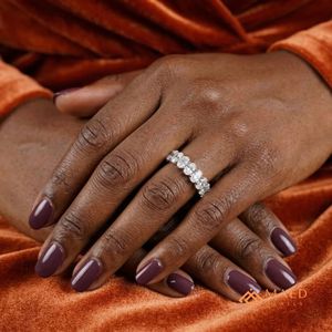 <b>Silver</b> Marquise Cut Moissanite <b>Ring</b> Luxury Womens Wedding Jewelry Fashion <b>Ring</b> NYC Style Elegant Gift - Product Image 5