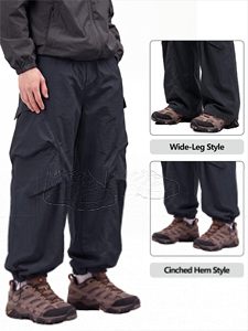 Pantalones Cargo de Senderismo para Hombre, Resistentes al Agua, Cintura Media, Corte Recto Informal, Estilo Paracaídas - Product Image 6