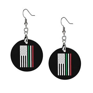 Nueva Venta caliente con el mejor precio impreso hecho a mano pendientes africanos collar de madera joyería de moda - Product Image 3