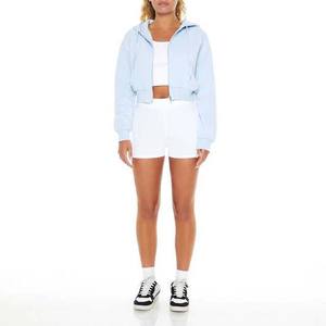 เสื้อฮู้ดครอปท็อปผู้หญิงสำหรับฤดูหนาว ลดราคาสุดคุ้ม สวมใส่สบาย รับสกรีนโลโก้ ผลิตจากผ้าฝ้าย 100% แขนยาว ผลิตในประเทศปากีสถาน - Product Image 6