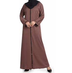 Robe Abaya Musulmane de Haute Qualité, Vintage, à Manches Longues, Tissu Personnalisé, Grande Taille pour Femmes, Vêtements Islamiques, Abayas Modestes - Product Image 1