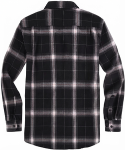Chemises en flanelle imprimées pour hommes OEM/ODM, été, brossées, 100% coton, manches longues, séchage rapide, respirantes, écologiques, pour le travail en extérieur et le quotidien - Product Image 5