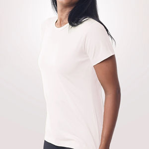 Camisetas de Verano para Mujer de Alta Calidad, Mezcla de Algodón, Transpirables, Casuales, con Estampado Personalizado, Manga Corta, Cuello Redondo, con OEM ODM - Product Image 4