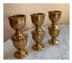 Support à œufs en laiton plaqué or poli, design antique, 6 pièces, pour mariages, fêtes, décoration de table, exportateur, compatible lave-vaisselle - Product Image 1