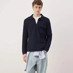 Nouveau pull tricoté haut de gamme pour garçons/hommes 2026, à manches longues, multi-poches, en laine/cachemire, pour l'hiver - Product Image 3