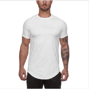 T-shirt à manches courtes pour homme, vert olive, col rond, coupe ajustée, jersey à séchage rapide, vêtements décontractés - Product Image 2