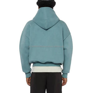 เสื้อมีฮู้ดแบบรูดซิปสำหรับผู้ชายเสื้อฮู้ดแบบเย็บปักโลโก้3D ผ้าฝ้าย100% เสื้อโค้ทสีพื้นสำหรับทั้งชายและหญิง - Product Image 3