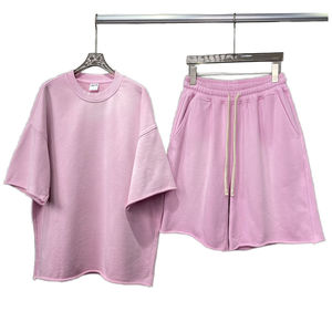 Conjunto de 2 Piezas para Hombre, 100% Algodón, Estilo Casual de Verano, Camiseta de Cuello Redondo y Manga Corta, Pantalones Cortos Deportivos de Corte Clásico - Product Image 6