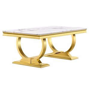 Mesa moderna y elegante, mesa inspirada en el mármol, decoración de mesa de lujo, mesa de centro, mesa de estilo artístico moderno para el hogar - Product Image 2