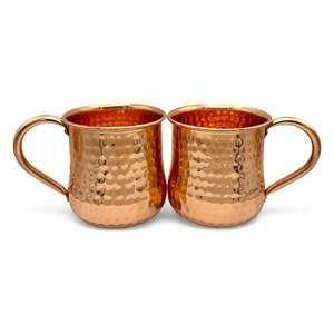 Tasses en cuivre pur, martelées à la main, écologiques, anti-fuite, avec poignées, 18 oz, lot de 2, d'inspiration ayurvédique, sans laque, authentiques - Product Image 1