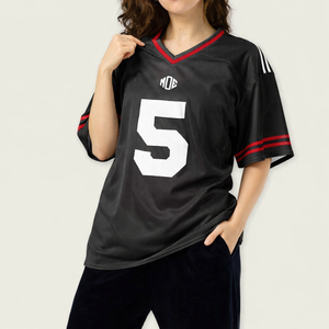 <b>Classy</b> Wholesale Oversized Unisex Streetwear American Football Jersey 100% Polyester <b>Top</b> Custom Number OEM Manufacturer - Product Image 3
