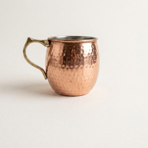 Wholesale Handcrafted Hammered Copper Moscow Mule Mug with Ergonomic Brass Handle Stainless Steel Lined <b>Cold</b> Drink <b>Cup</b> for Bar - Product Image 3