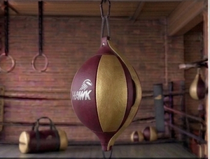 Sac de frappe lourd double extrémité Hawk en cuir PU, élastique, à suspendre, installation facile pour l'entraînement en salle de sport pour adultes - Product Image 4