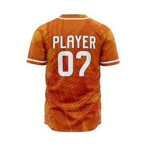 Custom Men's Full <b>Button</b> Baseball Jerseys Personalized Front Logo Player Name Team Name Custom Printed Short Sleeve Jerseys - Product Image 3