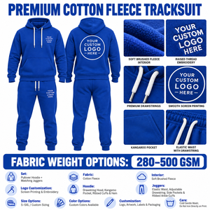 Conjuntos de Sudadera con Capucha y Pantalones Deportivos Extra Grandes de Forro Polar de Poliéster/Algodón Hechos a Medida, con Logotipo Bordado Personalizado, Transpirables - Product Image 6