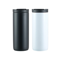 Gobelet à café de voyage 500 ml à double paroi en acier inoxydable isolé avec couvercle