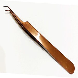 Pinzas de Precisión para Pestañas de Acero Inoxidable Duradero con Punta Serrada de 10 mm de Longitud, Opciones de Color Negro, Verde, Dorado y Plateado, para Extensión de Pestañas - Product Image 5