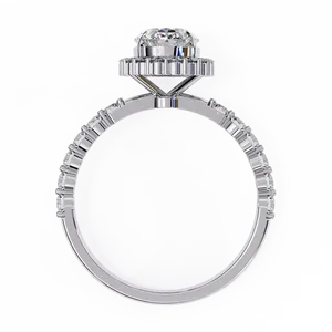 Anillo de Oro con Diamante Sintético Radiante de 1.00 Quilates, Sublime, con Detalles Brillantes Laterales, Unisex, para Propuesta de Matrimonio - Product Image 6