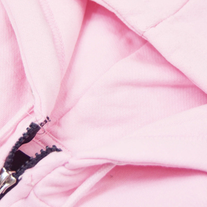 Premium Light Pink Full Zip Hoodie <b>Sweatshirt</b> Soft Fleece Hooded Jacket with Kangaroo Pockets Ribbed Cuffs Casual Autumn Wear - Product Image 4