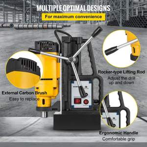 Portable Electric 1200W <b>Magnetic</b> <b>Drill</b> Press Machine 9/10 Inch (23mm) Boring Diameter 2920 Lbs <b>Magnetic</b> Force 500RPM Drilling - Product Image 6