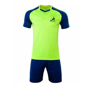 Durable <b>Athletic</b> Men Soccer Uniform Breathable Mesh Material Lightweight Jersey And Shorts Set For Soccer Team Training - Product Image 1