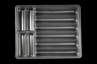 Plateau alimentaire transparent pour rouleaux de printemps, usage supermarché, OEM ODM, échantillon disponible, emballage frais jetable en PP